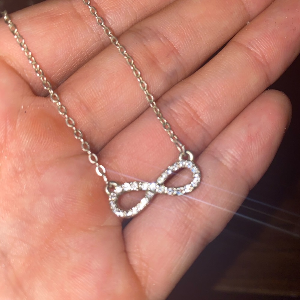 Infinity crystal necklace